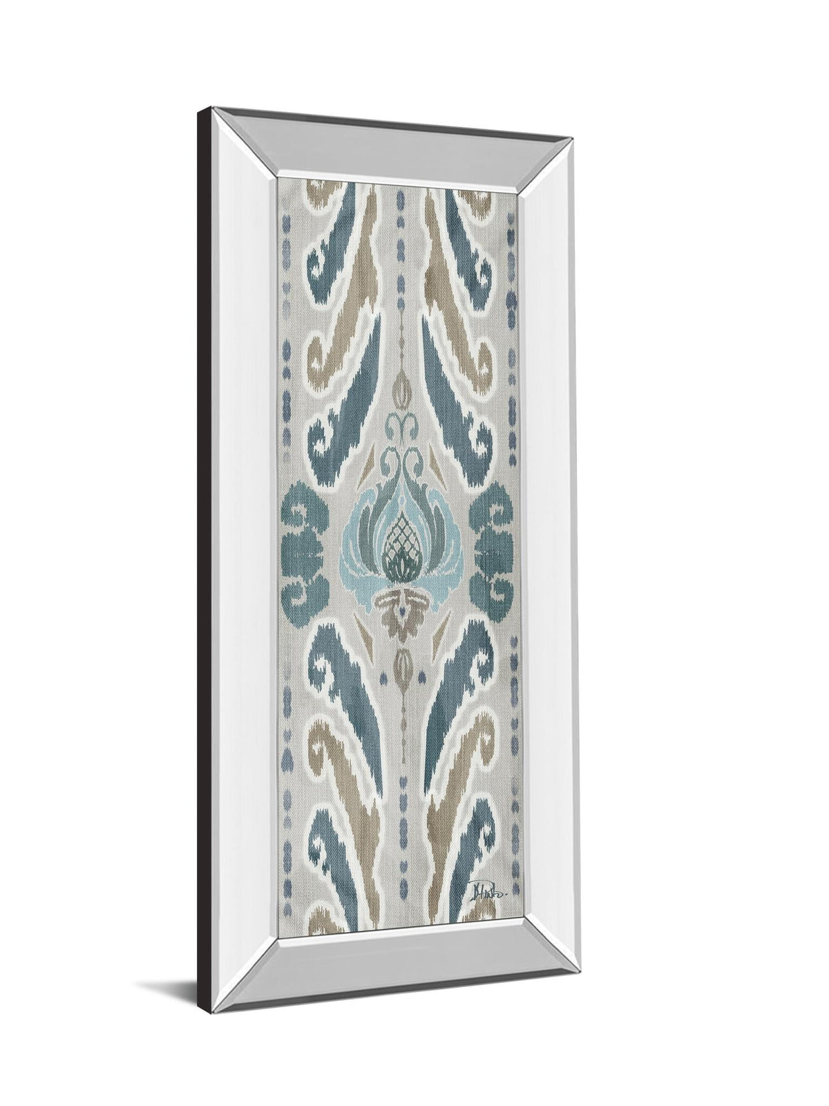Mirrored Frame A Touch Of Flourish I By Patricia Pinto 18X42 Mirror Frame Print