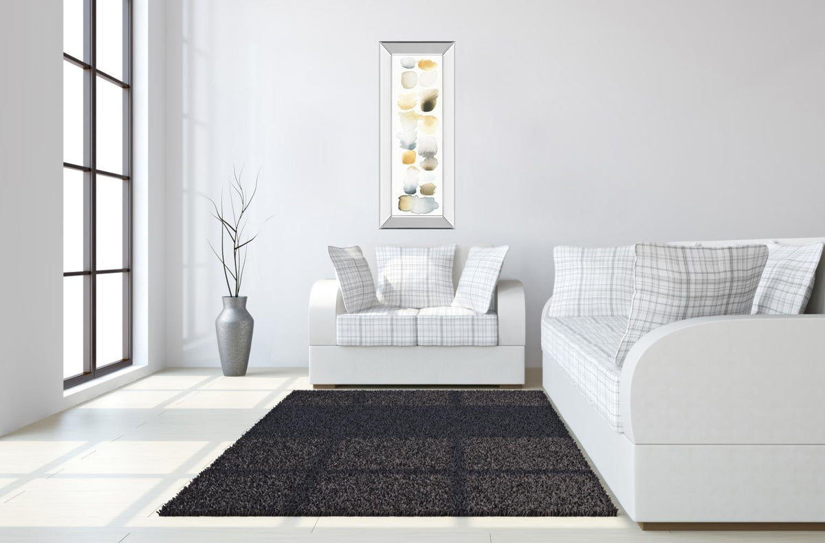 Mirrored Frame Watercolor Swatch Panel Ii By Elyse De Neige 18X42 Mirror Frame Print