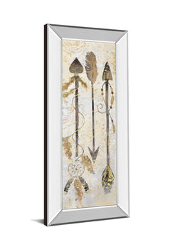Mirrored Frame Tribal Arrows By Nan 18X42 Mirror Frame Print