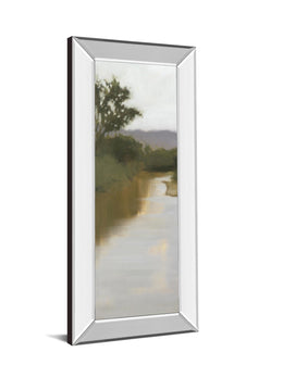 Mirrored Frame River Journey By Megan Lightell 18X42 Mirror Frame Print