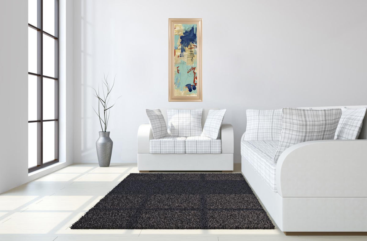 Composition 4A By Melissa Wang 18X42 Framed Print