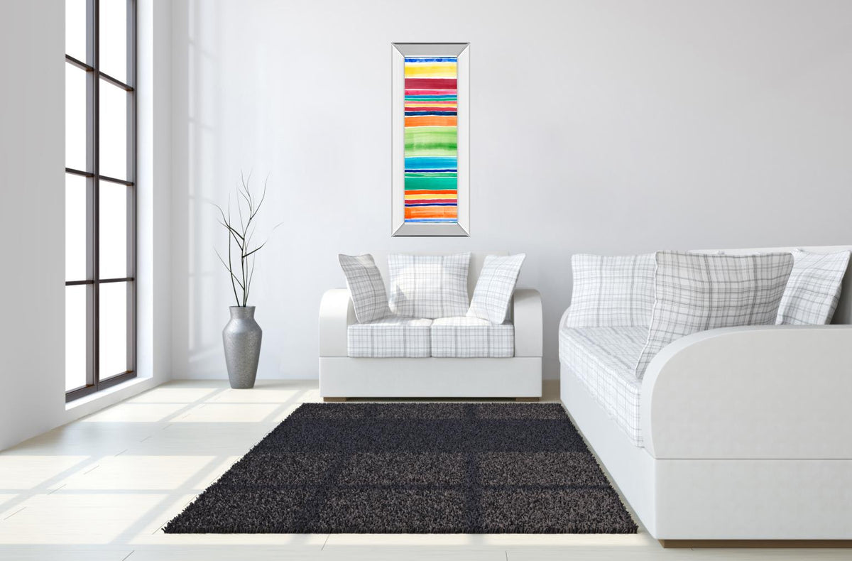 Mirrored Frame Cabana Panel I By Regina Moore 18X42 Mirror Frame Print