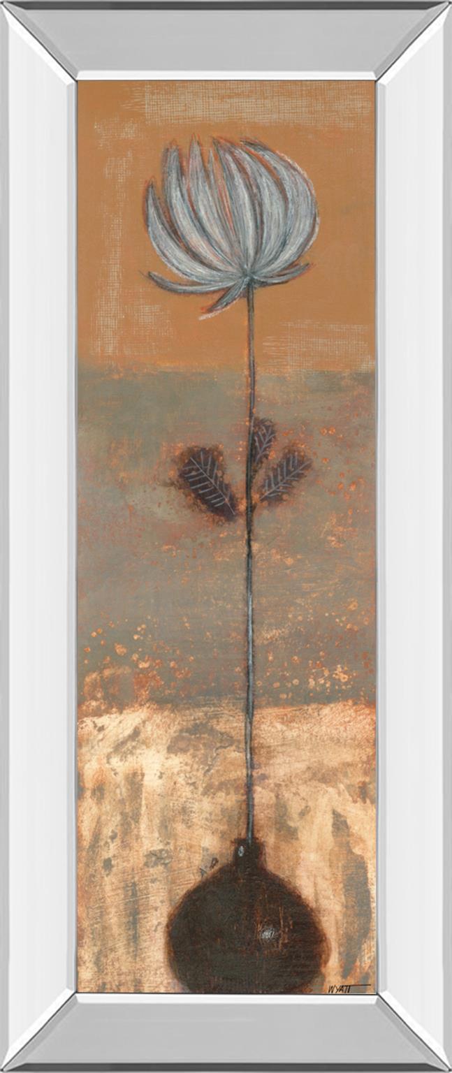 Mirrored Frame Solitary Flower I By Norman Wyatt 18X42 Mirror Frame Print