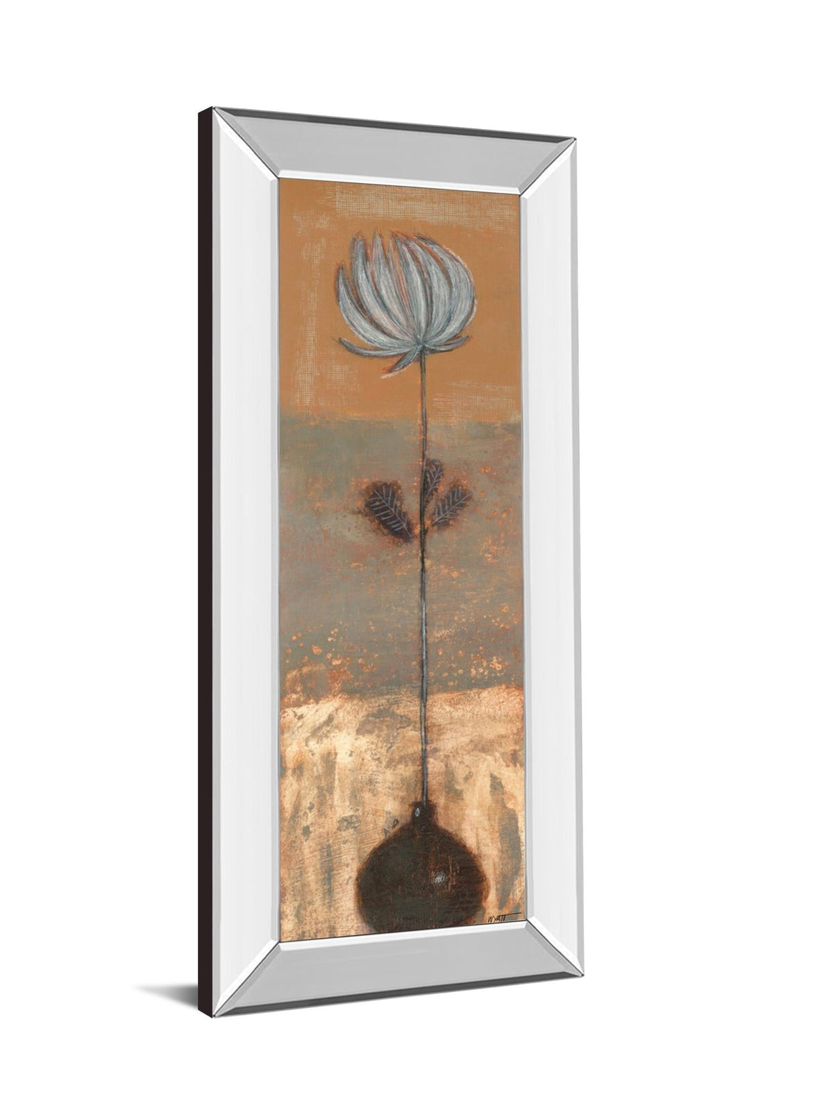 Mirrored Frame Solitary Flower I By Norman Wyatt 18X42 Mirror Frame Print