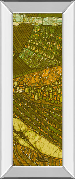 Mirrored Frame Vineyard Batik Ii By Andrea Davis 18X42 Mirror Frame Print