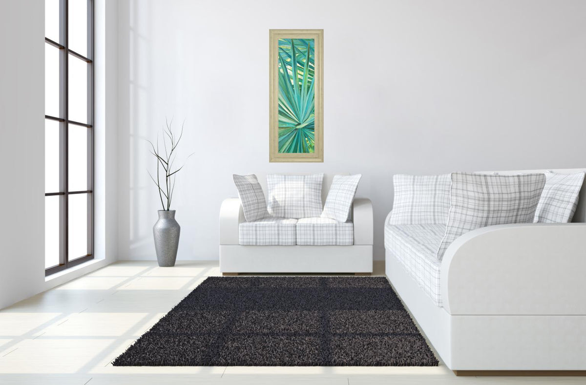 Fan Palm I By Suzanne Wilkins 18X42 Framed Print