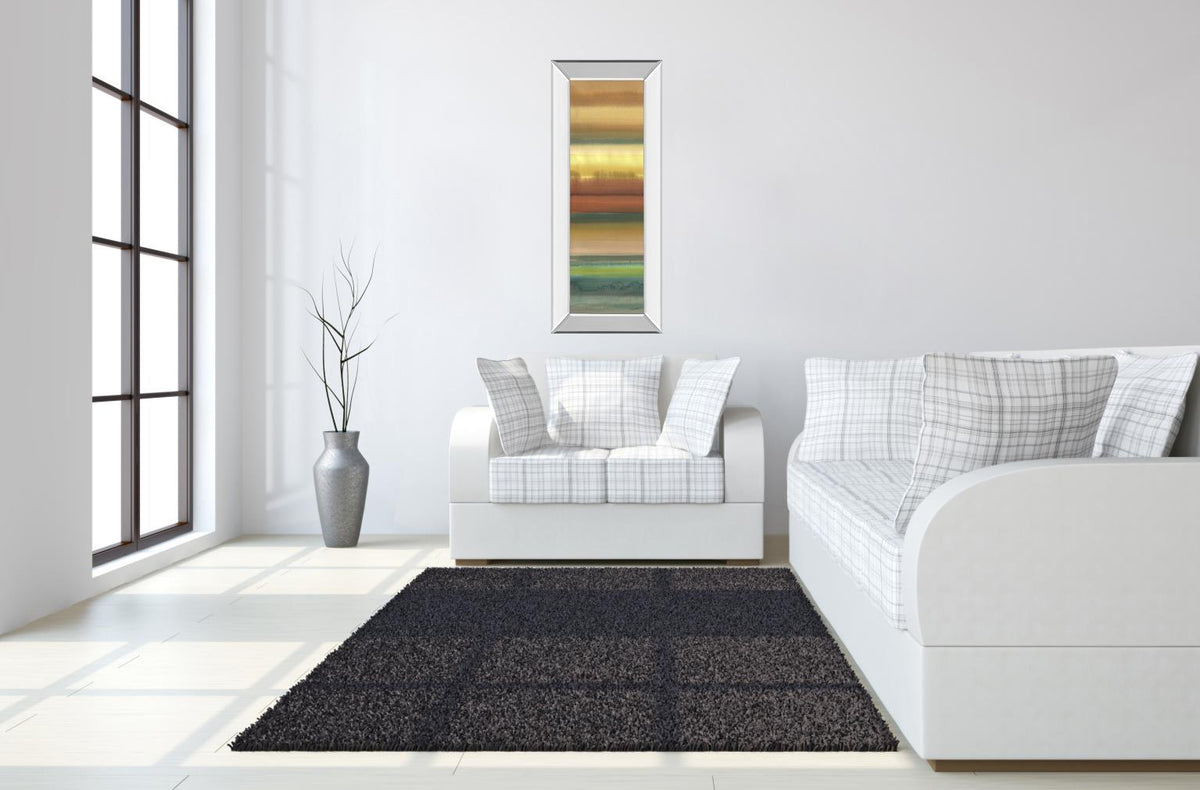 Mirrored Frame Ambient Sky I By John Butler 18X42 Mirror Frame Print