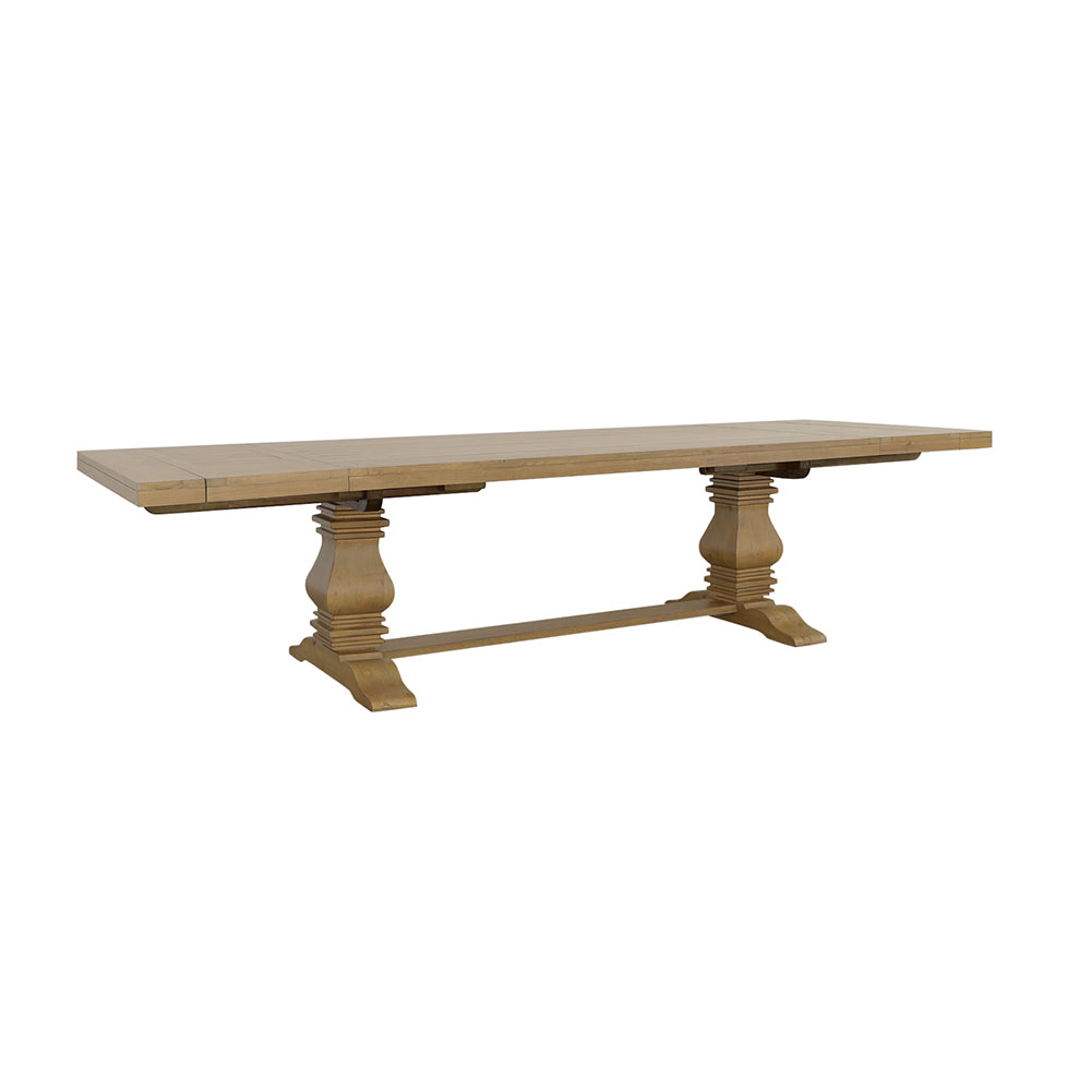 Florence 126-inch Extension Dining Table Distressed Black