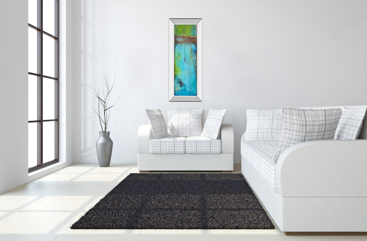 Mirrored Frame Fisher Island Ii By Erin Ashley 18X42 Mirror Frame Print