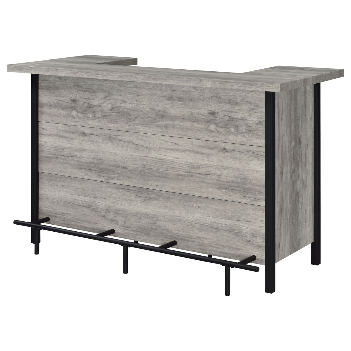 Bellemore Freestanding Home Bar Wine Cabinet Rustic Oak