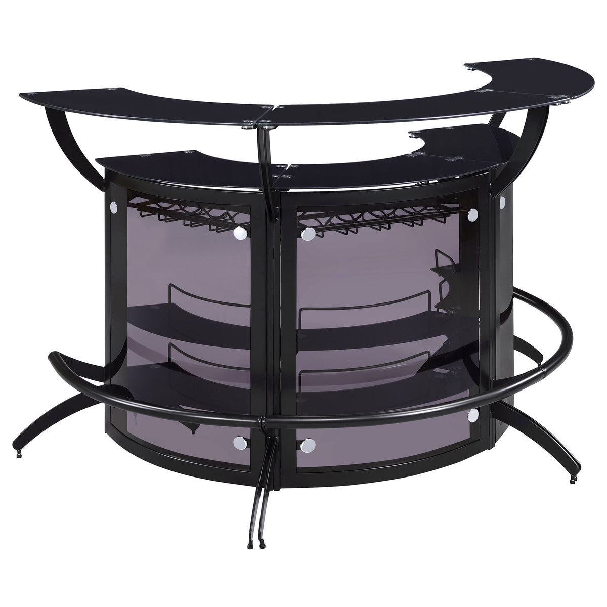Dallas  Curved Freestanding Home Bar Cabinet