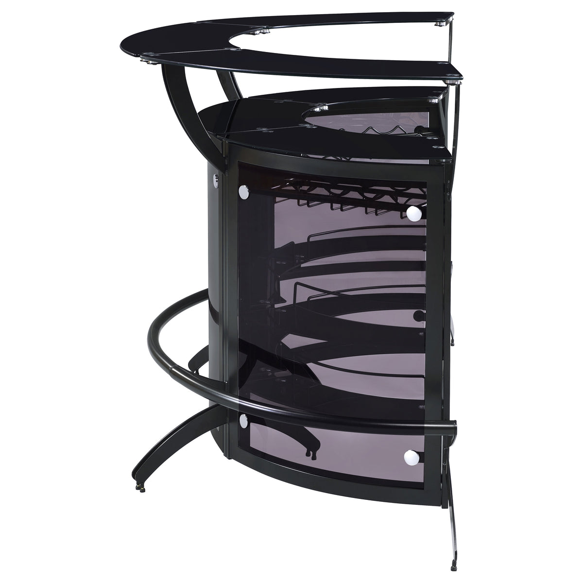 Dallas  Curved Freestanding Home Bar Cabinet