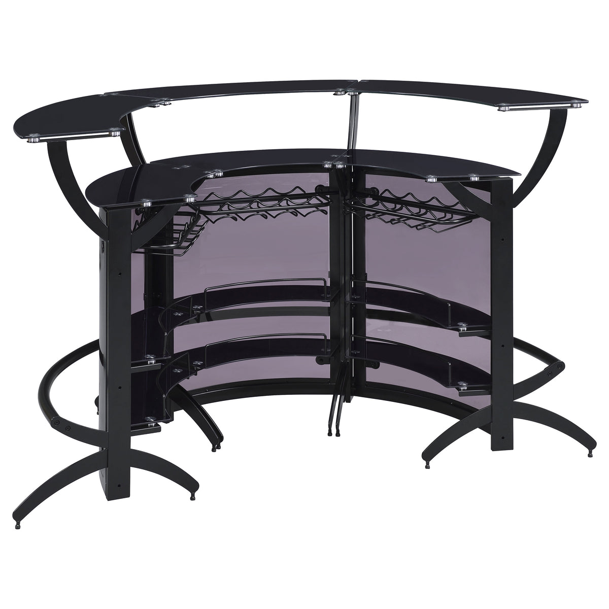 Dallas  Curved Freestanding Home Bar Cabinet