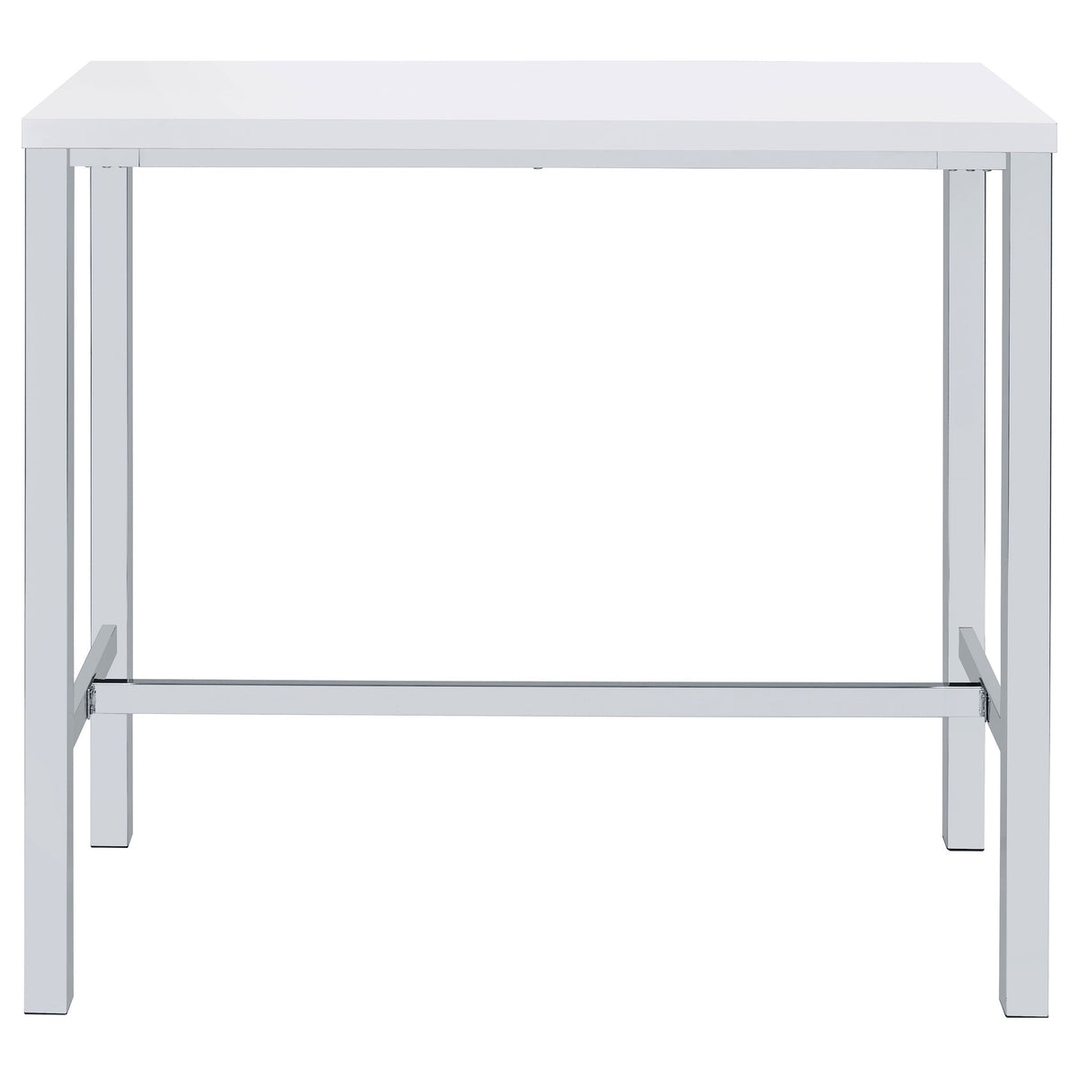 Natividad  Pub Height Bar Table Set White High Gloss