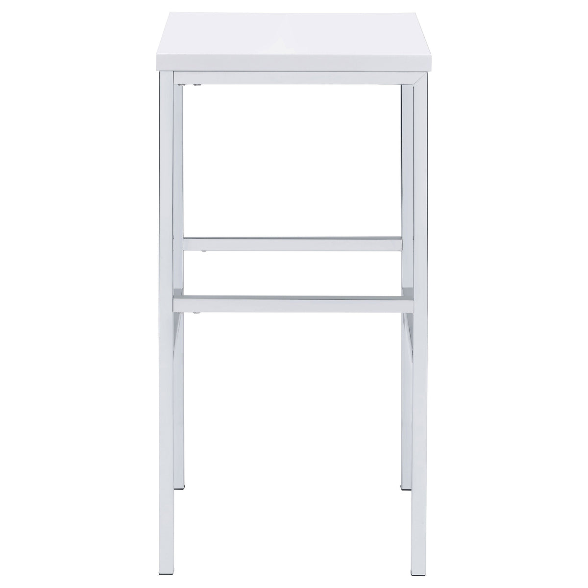 Natividad  Pub Height Bar Table Set White High Gloss