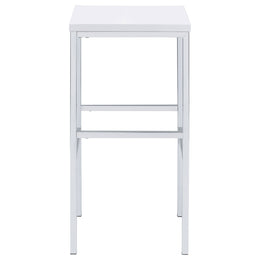 Natividad  Pub Height Bar Table Set White High Gloss