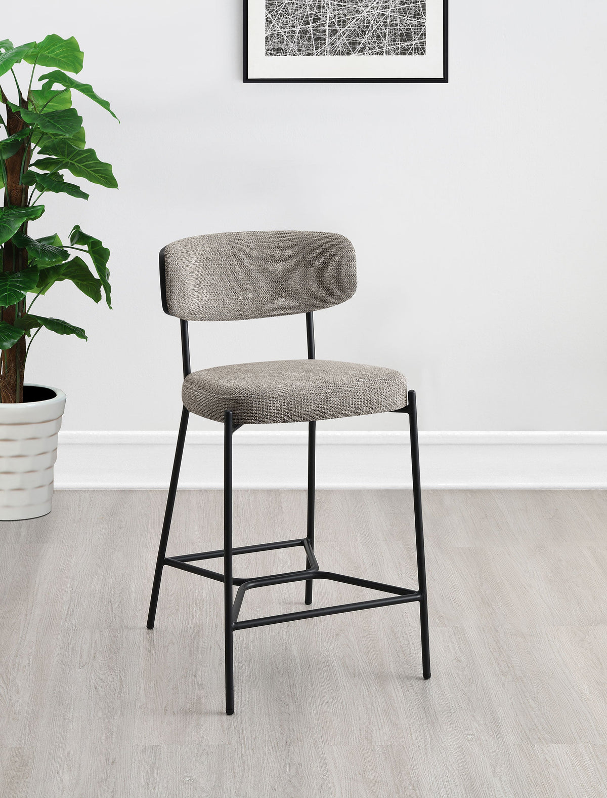 Elison Pub Height Bar Stool Light Brown (Set of 2)