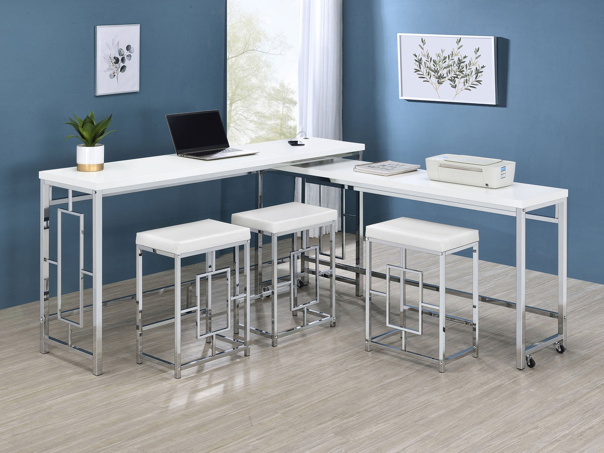 Jackson  Multipurpose Counter Height Table Set White
