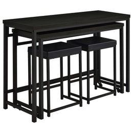 Hawes  Multipurpose Counter Height Table Set Black