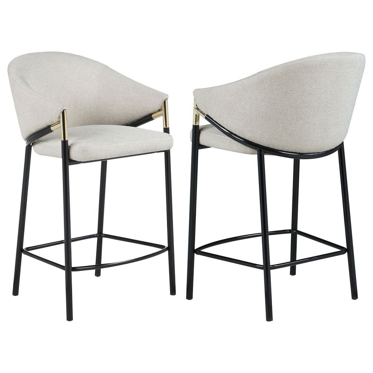 Chadwick Fabric Upholstered Bar Chair Beige (Set of 2)