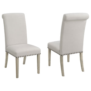 Salem Fabric Upholstered Dining Side Chair Beige (Set of 2)