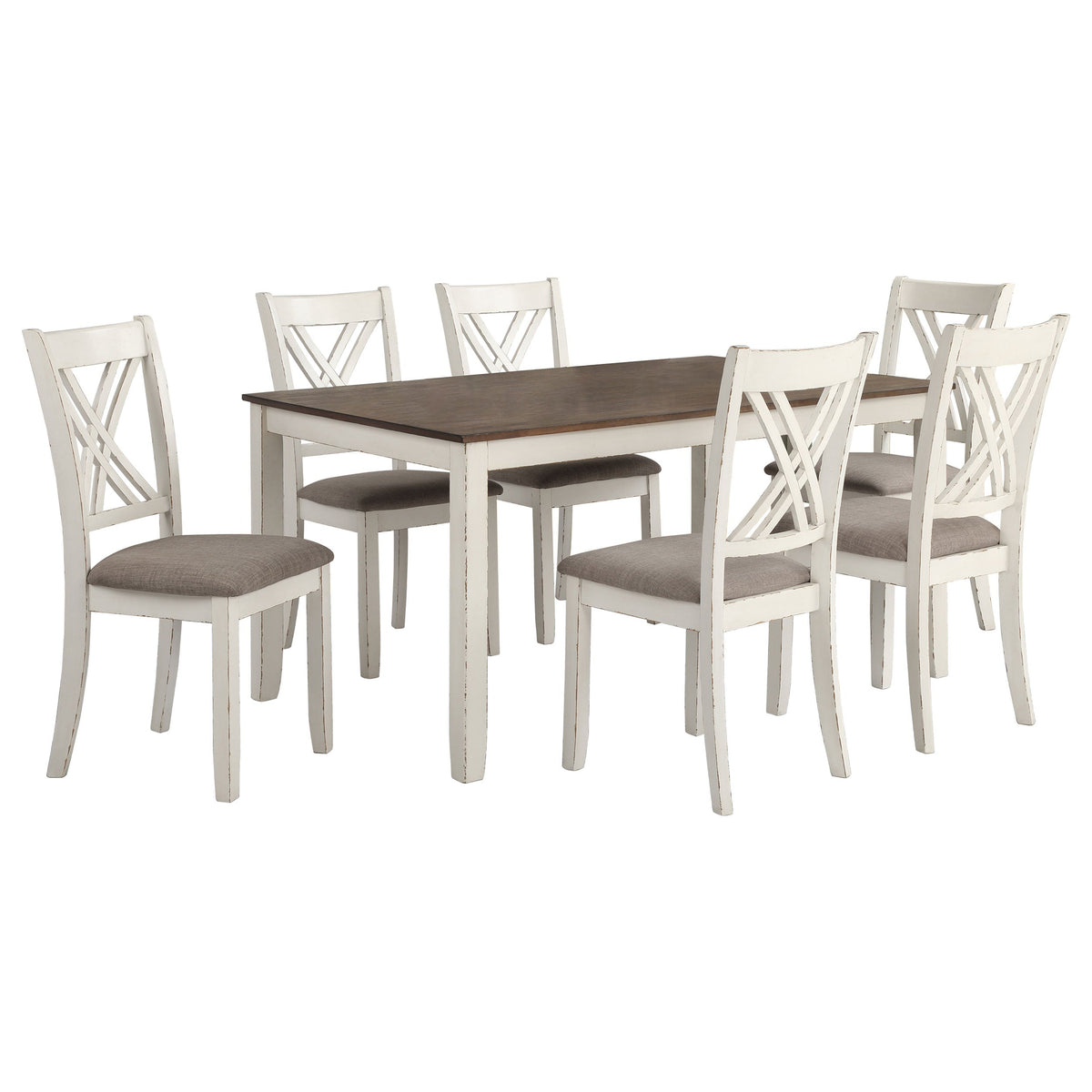 Fortress  Rectangular Dining Set Vintage Vanilla