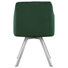 Arika Leatherette Upholstered Swivel Dining Arm Chair Black
