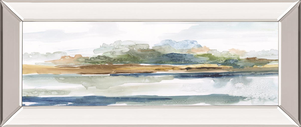 Blue Solace By Nan 18X42 Mirror Frame Print