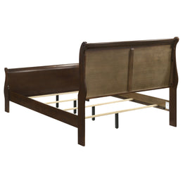 Louis Philippe 47-inch  Sleigh Panel Bed White