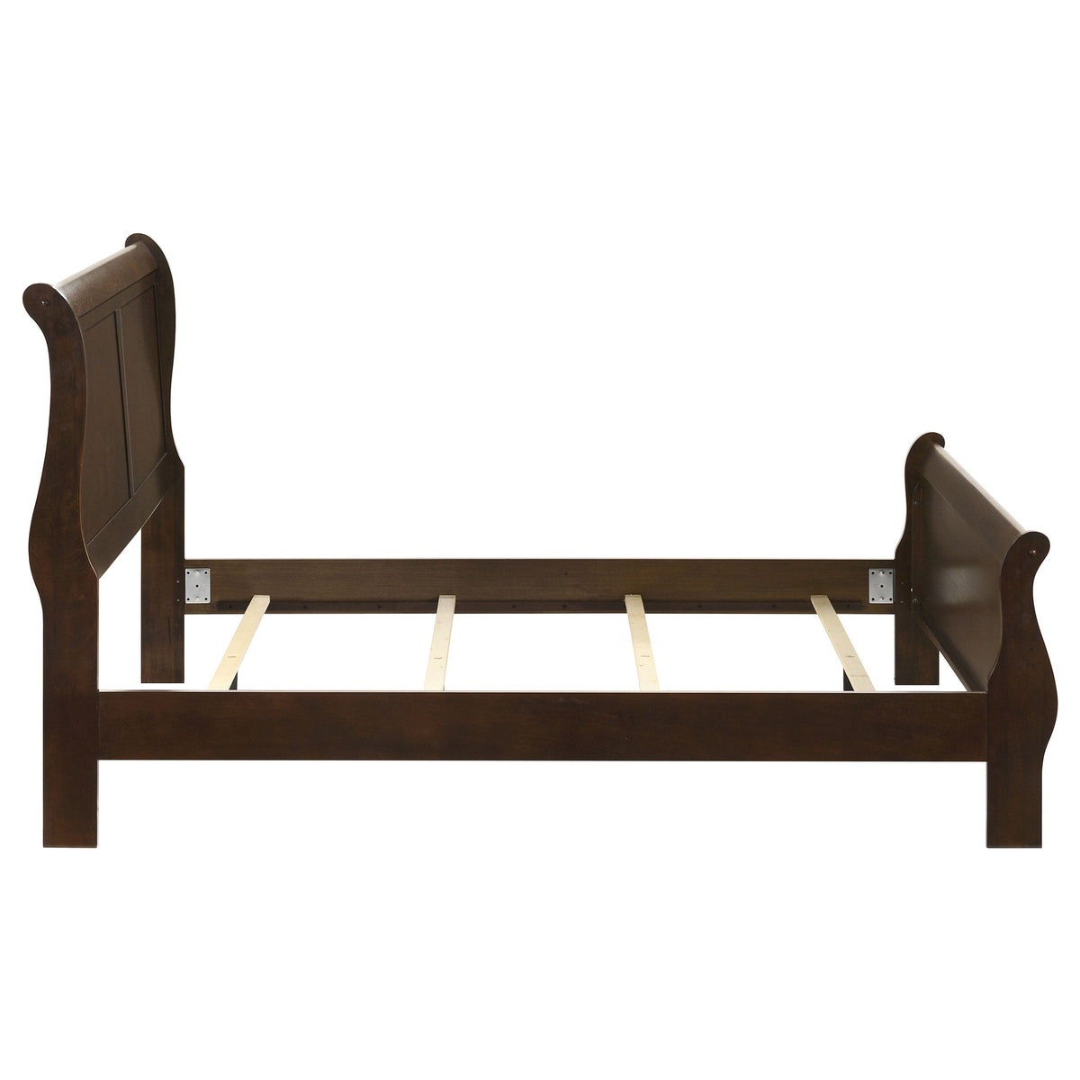 Louis Philippe 47-inch  Sleigh Panel Bed White