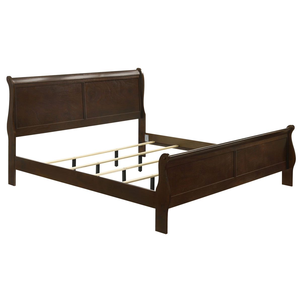 Louis Philippe 47-inch  Sleigh Panel Bed White