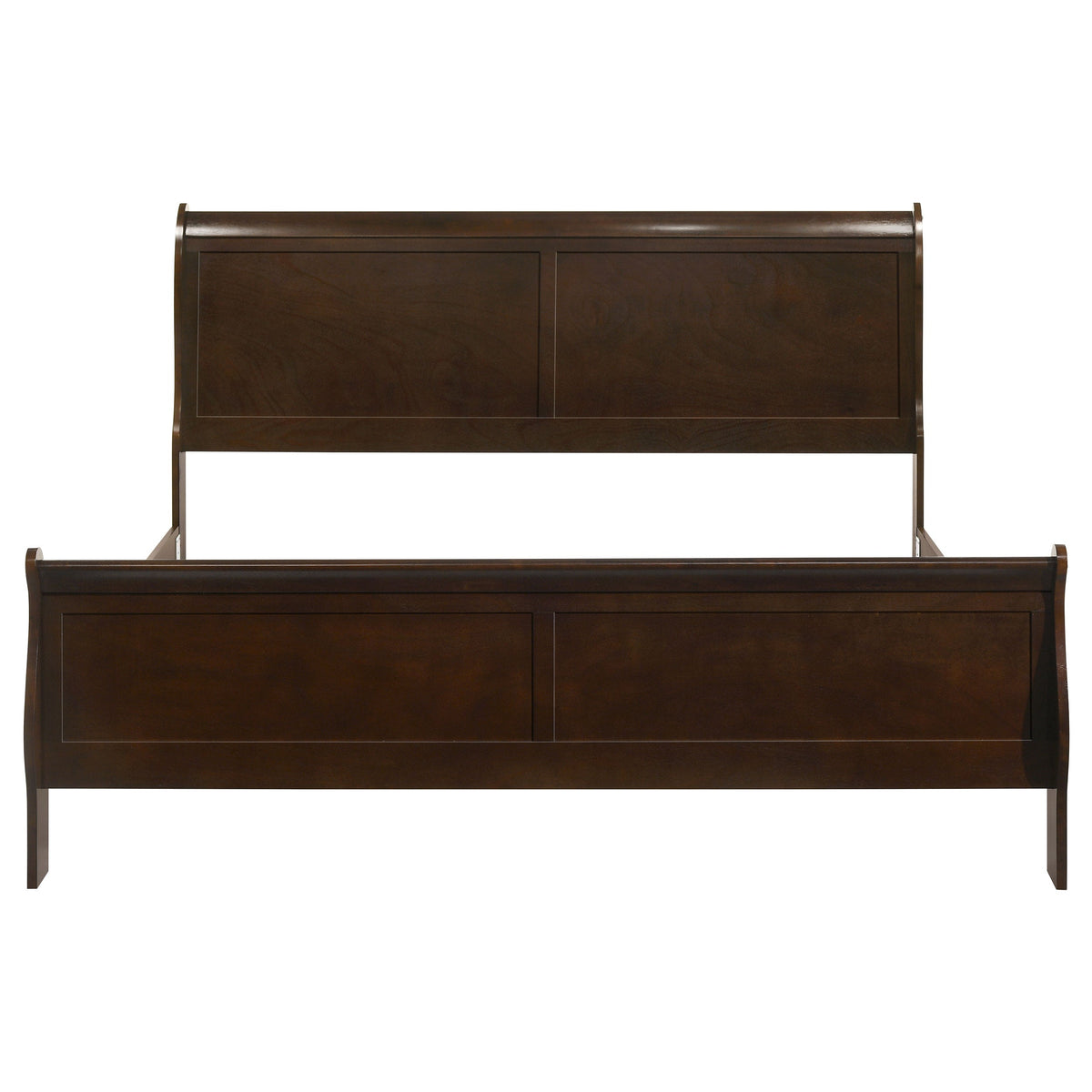 Louis Philippe 47-inch  Sleigh Panel Bed White
