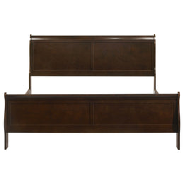 Louis Philippe 47-inch  Sleigh Panel Bed White