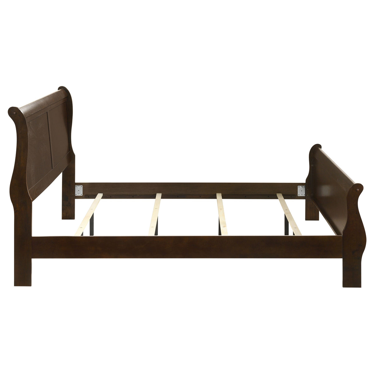 Louis Philippe 47-inch  Sleigh Panel Bed White