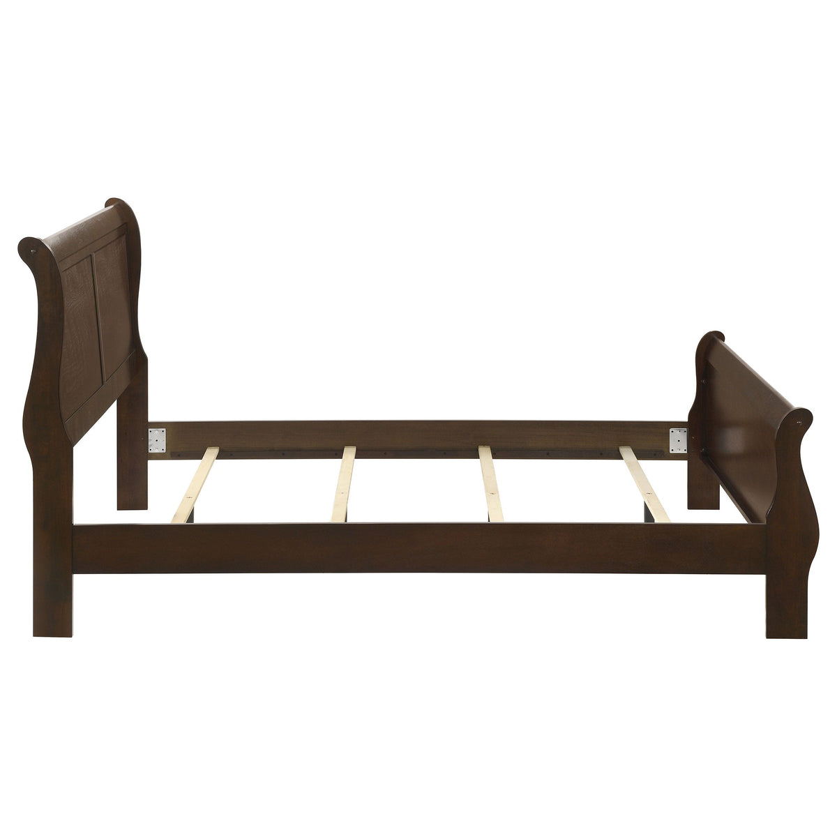 Louis Philippe 47-inch  Sleigh Panel Bed White