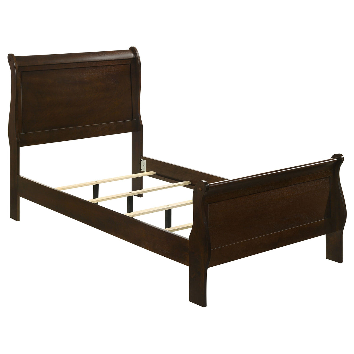 Louis Philippe 47-inch  Sleigh Panel Bed White