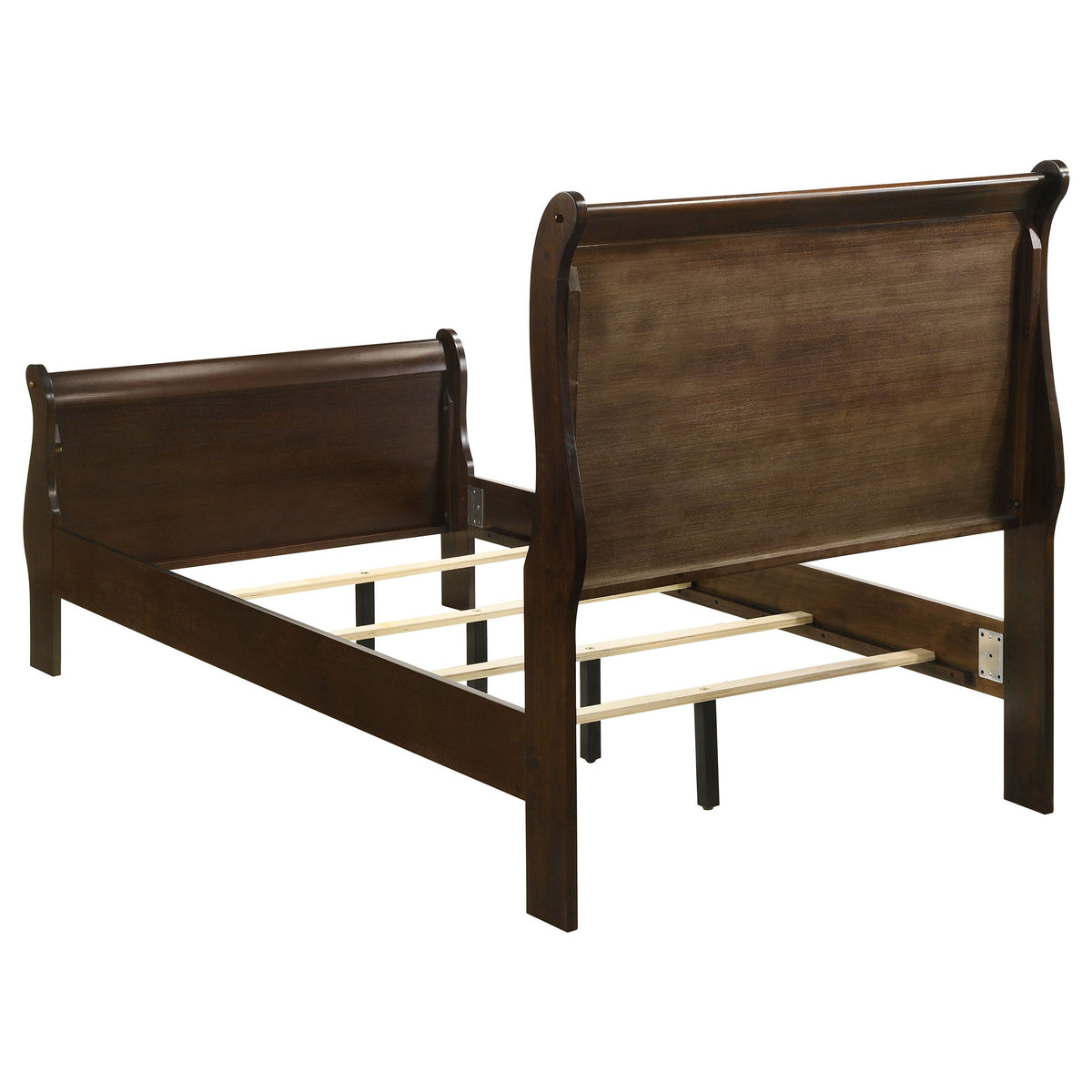 Louis Philippe 47-inch  Sleigh Panel Bed White
