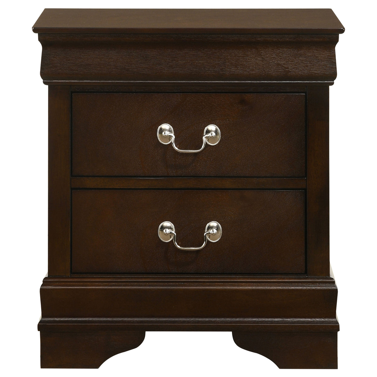 Louis Philippe 2-drawer Nightstand Bedside Table White