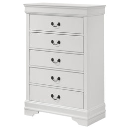 Louis Philippe 5-drawer Bedroom Chest Cappuccino