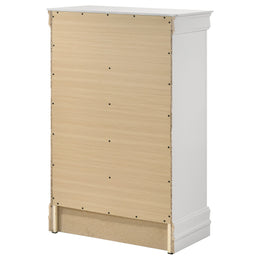 Louis Philippe 5-drawer Bedroom Chest Cappuccino