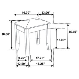 Felicity 9-drawer Vanity Table Lighted Mirror Glossy White