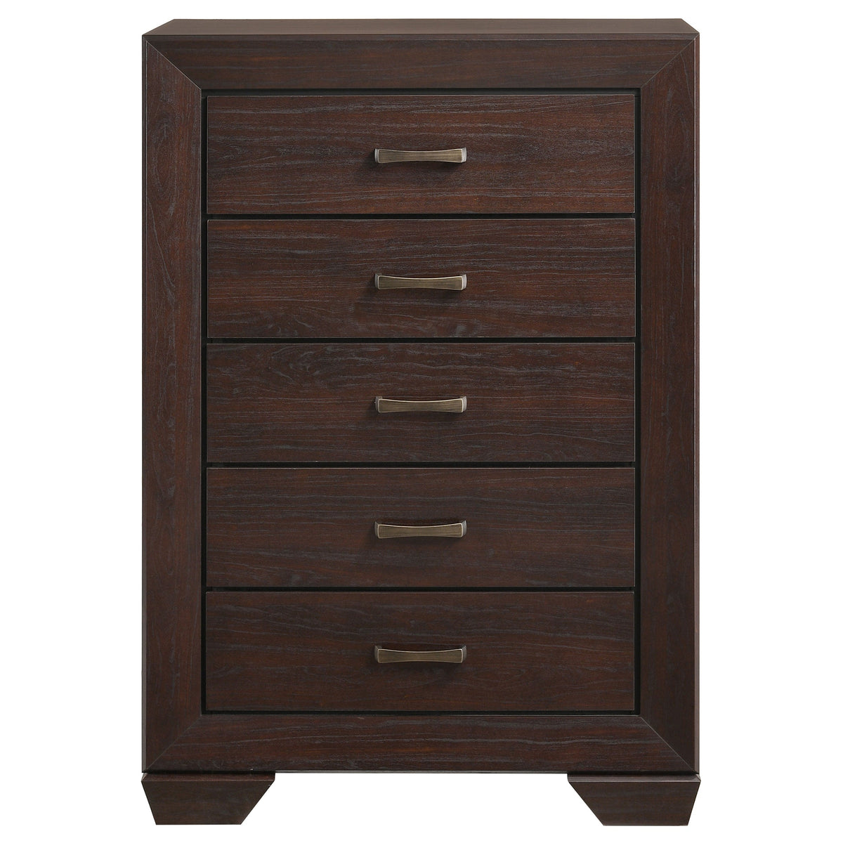 Kauffman 5-drawer Bedroom Chest Dark Cocoa
