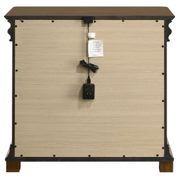 Garland 3-drawer Nightstand Bedside Table Brown Cherry
