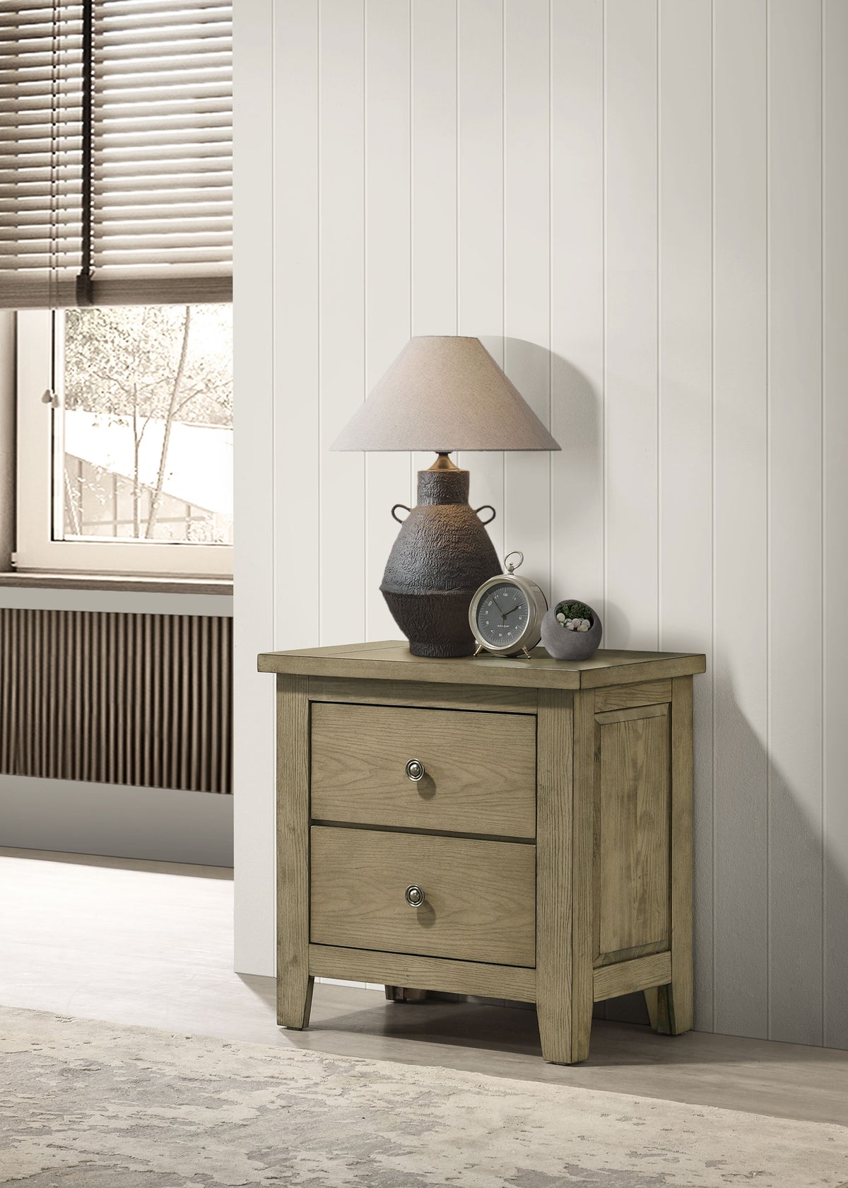 Hazlewood 2-drawer Nightstand Bedside Table Vineyard Oak