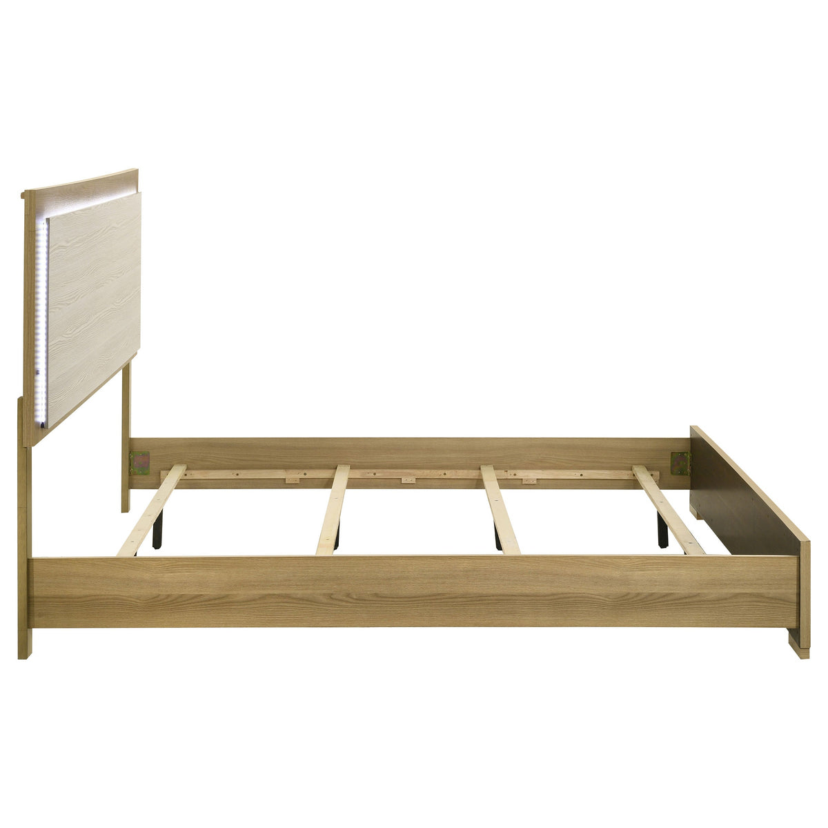 Hyland  Panel Bed LED Headboard Natural