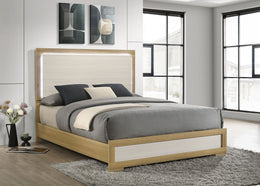 Hyland  Panel Bed LED Headboard Natural
