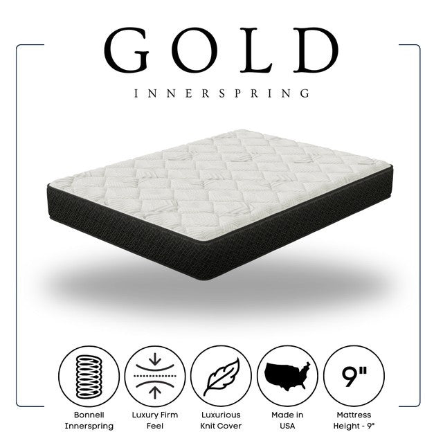 GOLD - 9" Inner Spring - Twin, Full, Queen, King