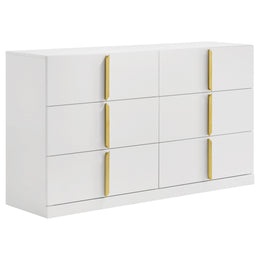 Ines  Bedroom Set Grey/Navy and White High Gloss