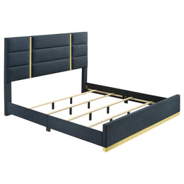 Ines  Bedroom Set Grey/Navy and White High Gloss
