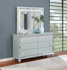 Gunnison 6-drawer Dresser Silver Metallic